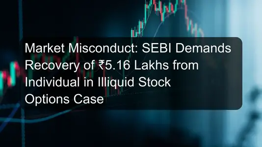 Market Misconduct: SEBI Demands Recovery of ₹5.16 Lakhs from Individual in Illiquid Stock Options Case