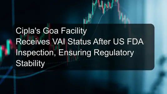 Cipla's Goa Facility Receives VAI Status After US FDA Inspection, Ensuring Regulatory Stability