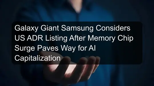 Galaxy Giant Samsung Considers US ADR Listing After Memory Chip Surge Paves Way for AI Capitalization