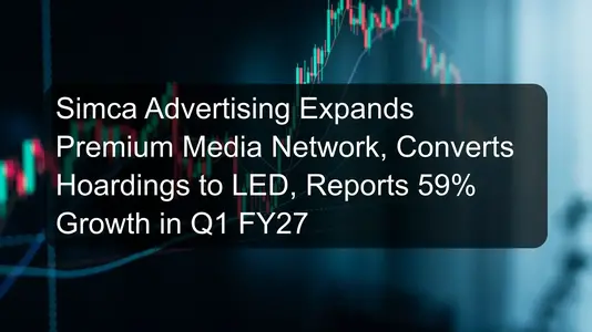 Simca Advertising Expands Premium Media Network, Converts Hoardings to LED, Reports 59% Growth in Q1 FY27