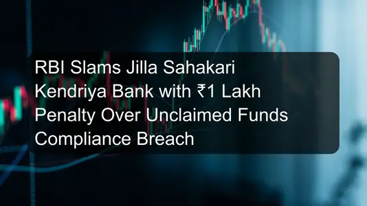 RBI Slams Jilla Sahakari Kendriya Bank with ₹1 Lakh Penalty Over Unclaimed Funds Compliance Breach