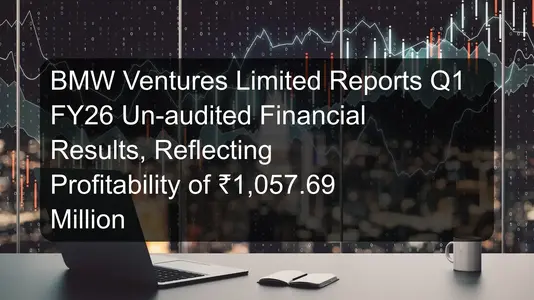 BMW Ventures Limited Reports Q1 FY26 Un-audited Financial Results, Reflecting Profitability of ₹1,057.69 Million