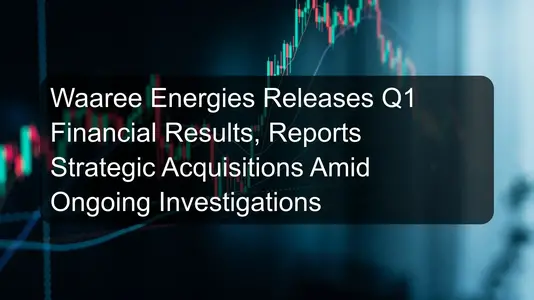 Waaree Energies Releases Q1 Financial Results, Reports Strategic Acquisitions Amid Ongoing Investigations