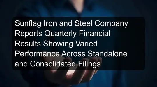 Sunflag Iron and Steel Company Reports Quarterly Financial Results Showing Varied Performance Across Standalone and Consolidated Filings