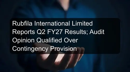 Rubfila International Limited Reports Q2 FY27 Results; Audit Opinion Qualified Over Contingency Provision