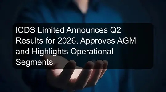 ICDS Limited Announces Q2 Results for 2026, Approves AGM and Highlights Operational Segments