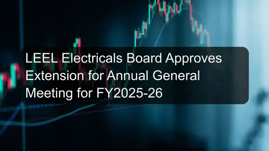 LEEL Electricals Board Approves Extension for Annual General Meeting for FY2025-26