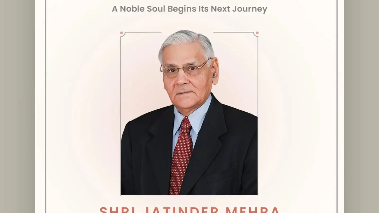 Jatinder Mehra, Vice Chairman of Essar Group’s Metals & Mining Division, Passes Away at 86