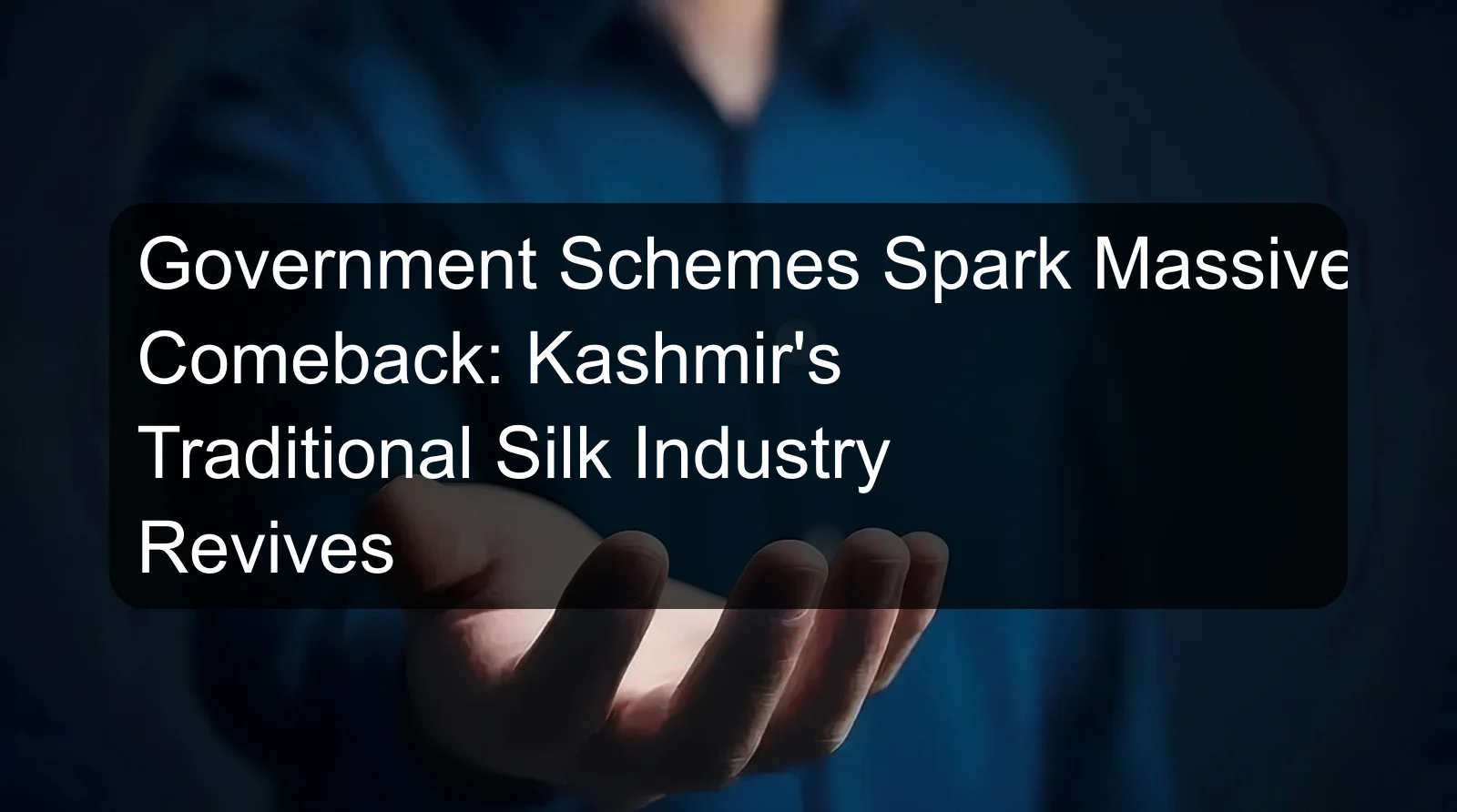 Government Schemes Spark Massive Comeback: Kashmir's Traditional Silk Industry Revives