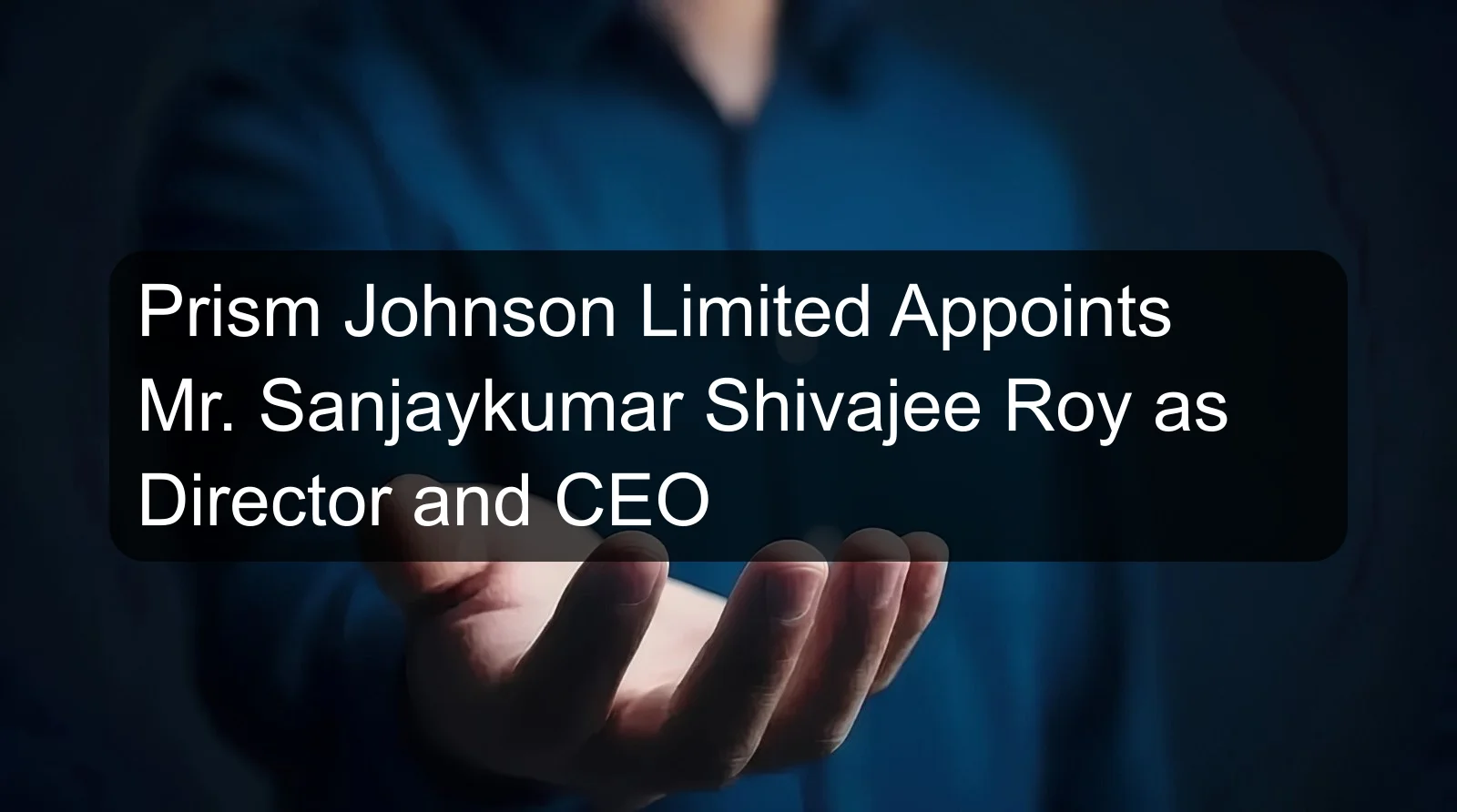 Prism Johnson Limited Appoints Mr. Sanjaykumar Shivajee Roy as Director and CEO