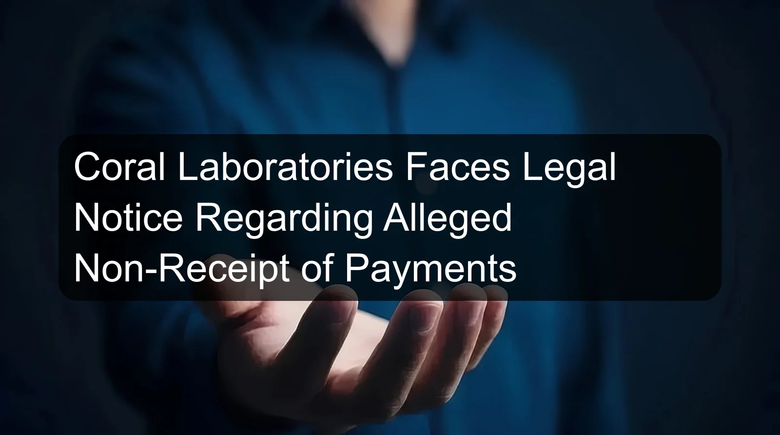 Coral Laboratories Faces Legal Notice Regarding Alleged Non-Receipt of Payments