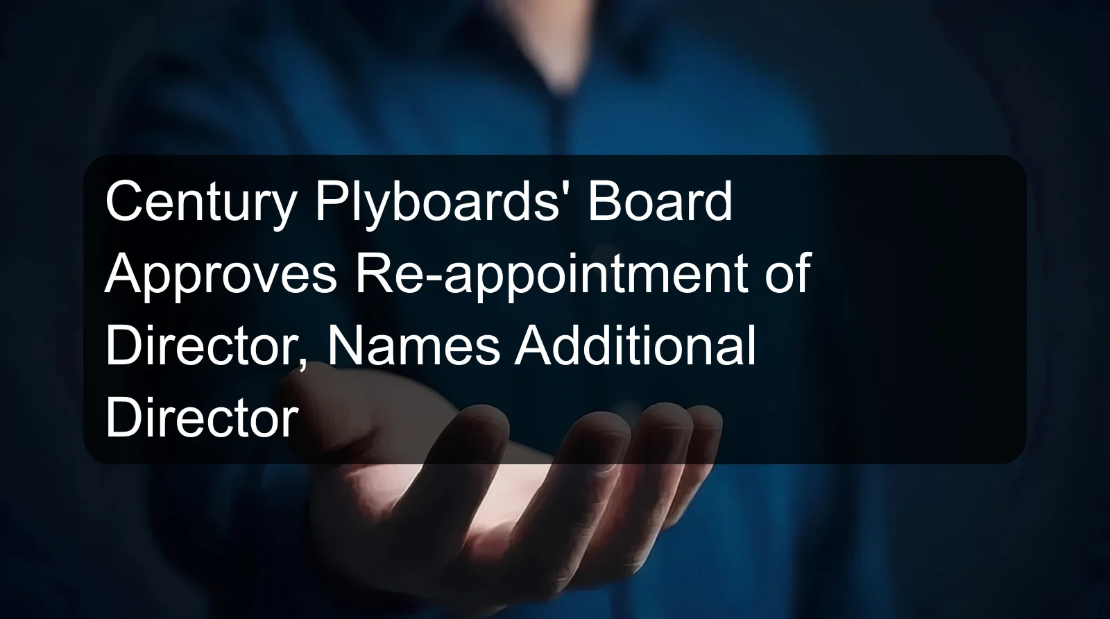 Century Plyboards' Board Approves Re-appointment of Director, Names Additional Director
