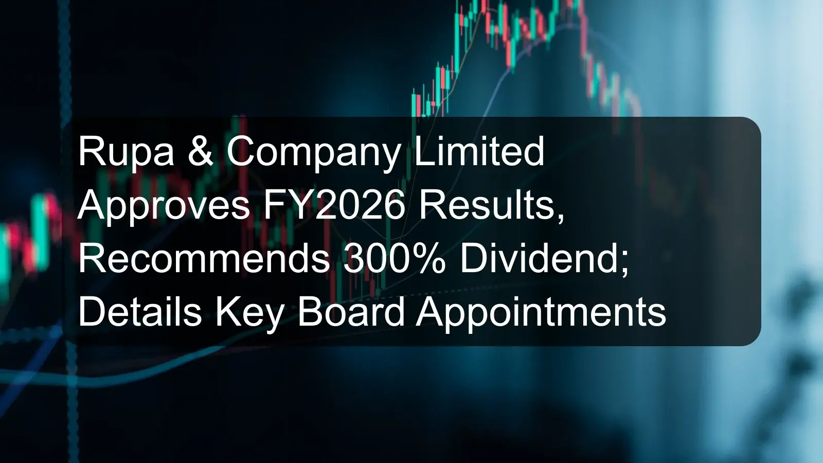 Rupa & Company Limited Approves FY2026 Results, Recommends 300% Dividend; Details Key Board Appointments
