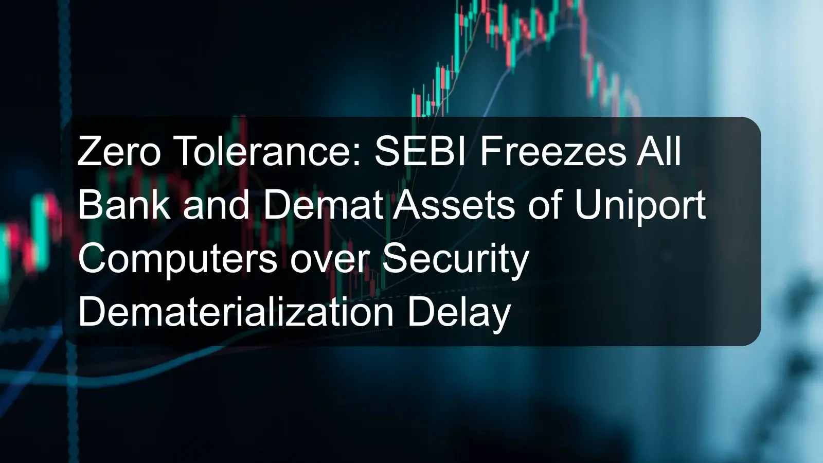 Zero Tolerance: SEBI Freezes All Bank and Demat Assets of Uniport Computers over Security Dematerialization Delay Zero Tolerance: SEBI Freezes All Bank and Demat Assets of Uniport Computers over Security Dematerialization Delay