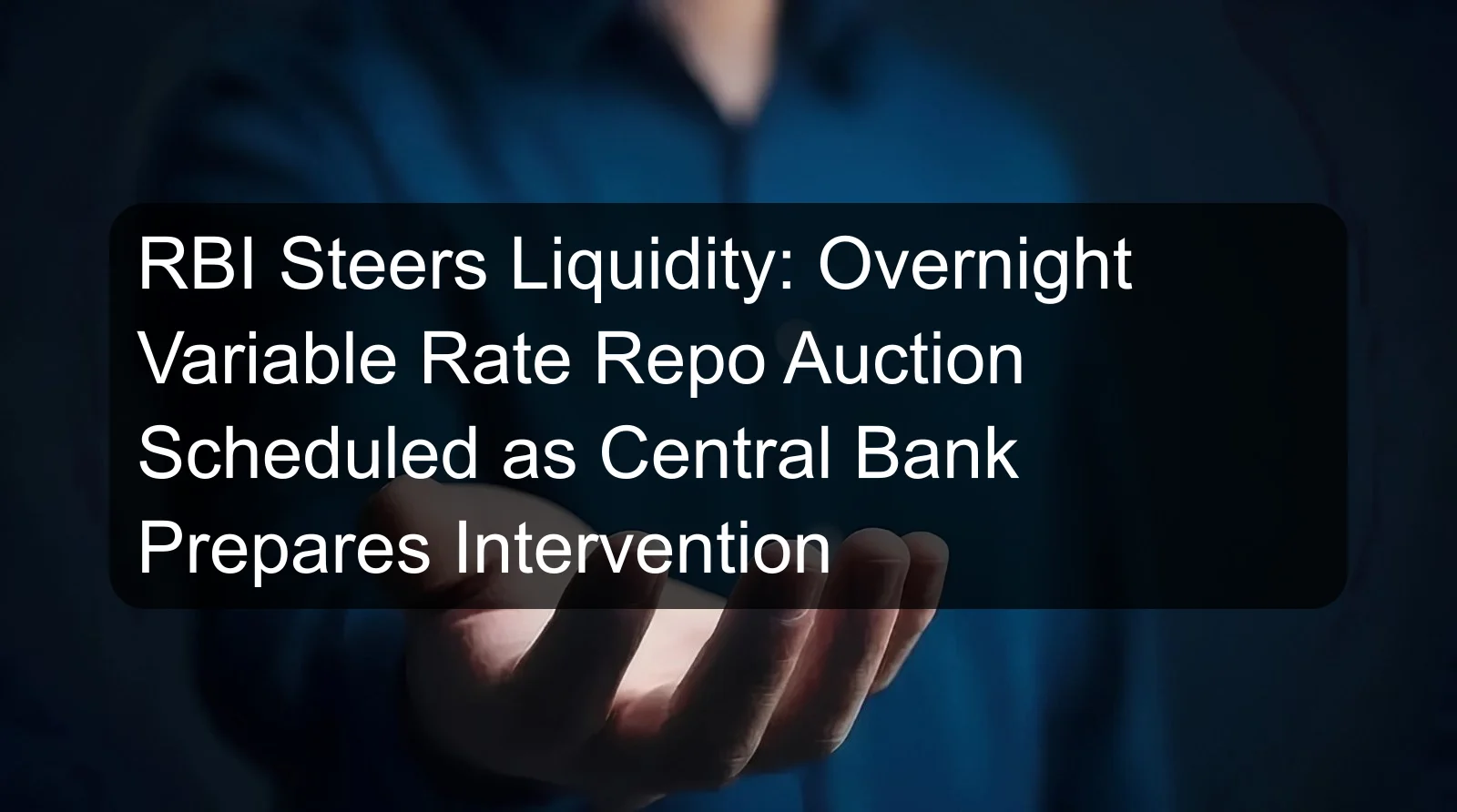 RBI Steers Liquidity: Overnight Variable Rate Repo Auction Scheduled as Central Bank Prepares Intervention RBI Steers Liquidity: Overnight Variable Rate Repo Auction Scheduled as Central Bank Prepares Intervention