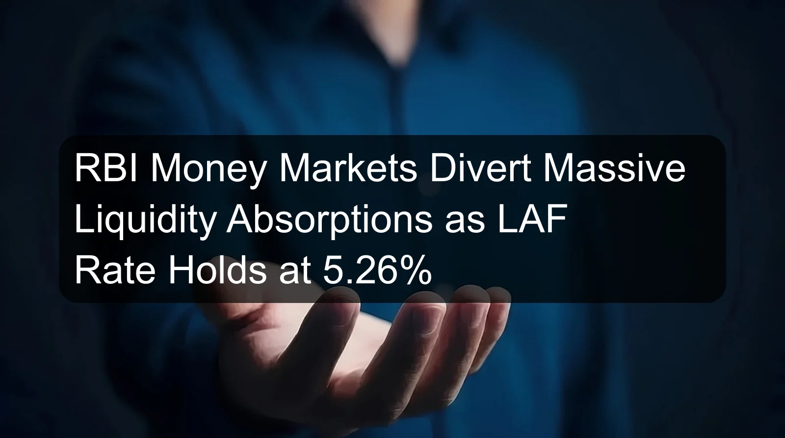 RBI Money Markets Divert Massive Liquidity Absorptions as LAF Rate Holds at 5.26% RBI Money Markets Divert Massive Liquidity Absorptions as LAF Rate Holds at 5.26%