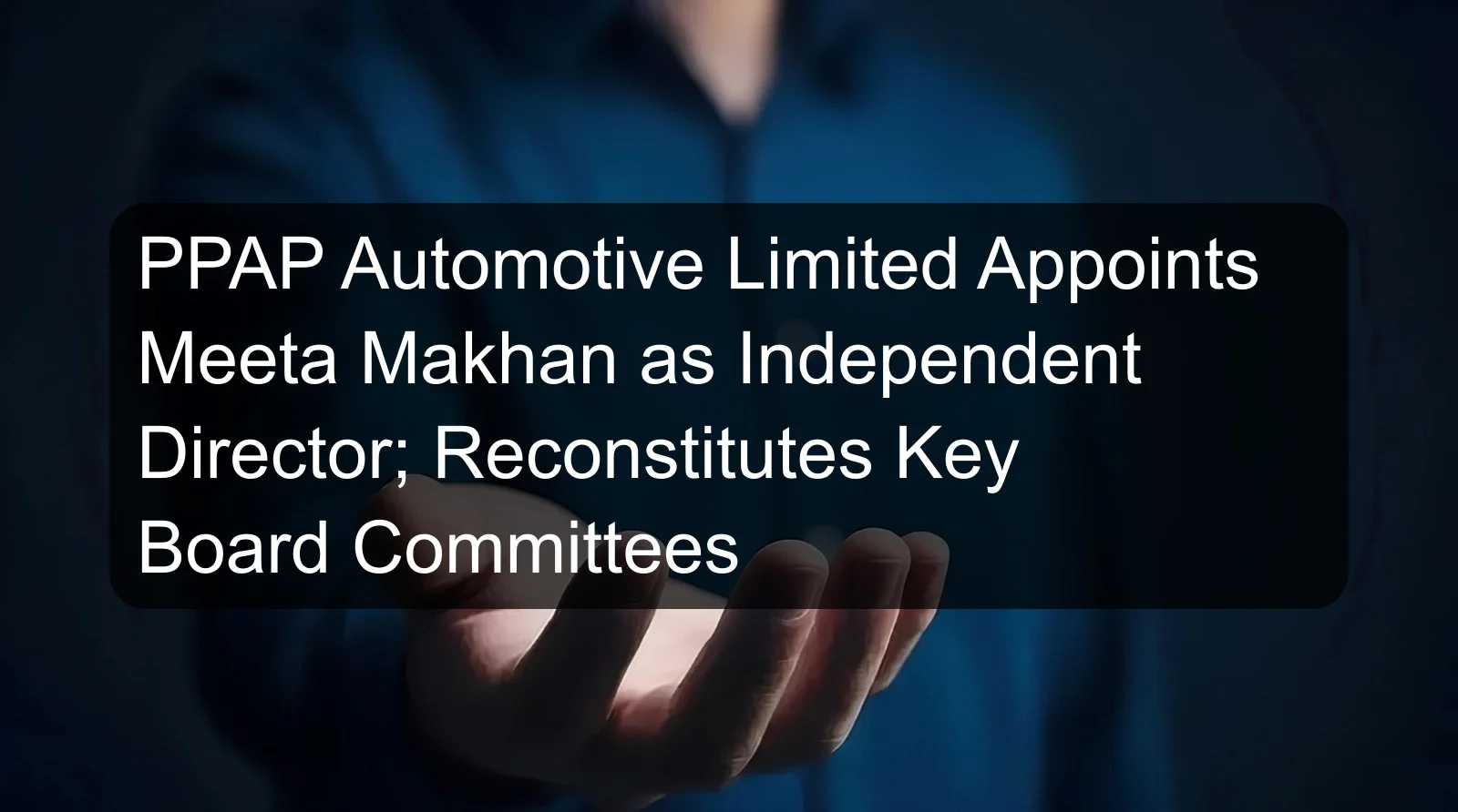 PPAP Automotive Limited Appoints Meeta Makhan as Independent Director; Reconstitutes Key Board Committees