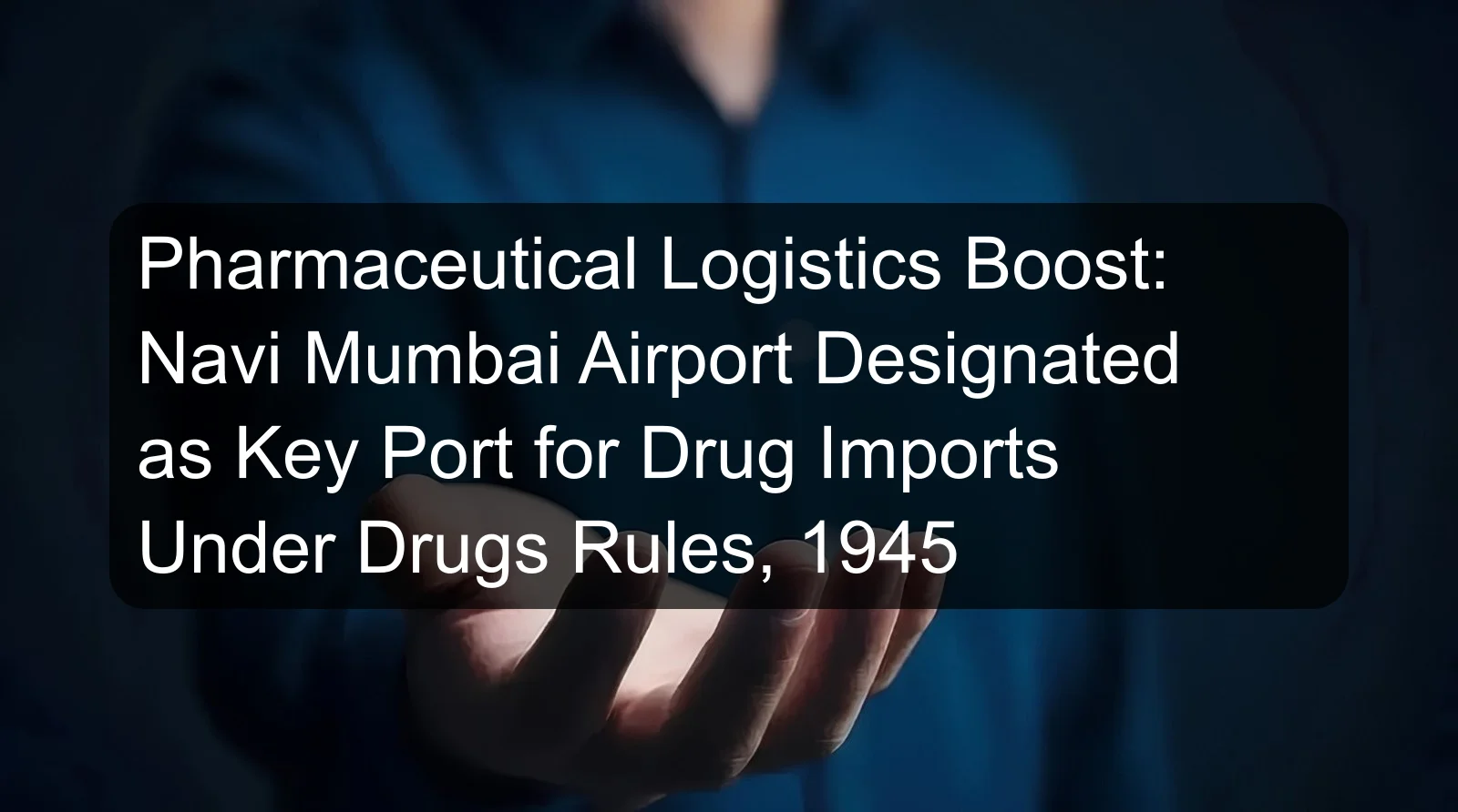 Pharmaceutical Logistics Boost: Navi Mumbai Airport Designated as Key Port for Drug Imports Under Drugs Rules, 1945