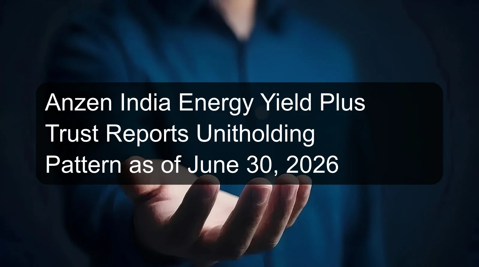 Anzen India Energy Yield Plus Trust Reports Unitholding Pattern as of June 30, 2026