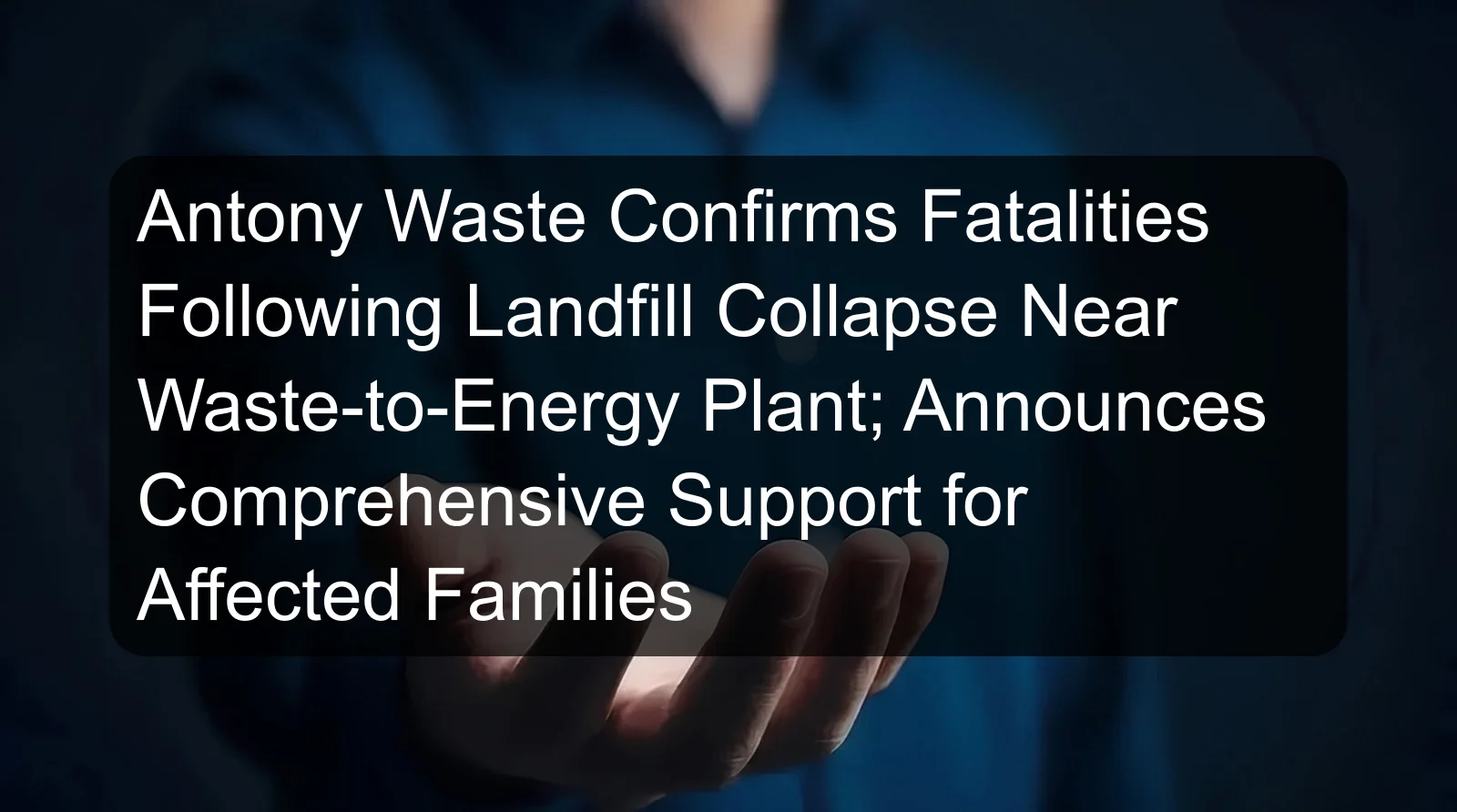 Antony Waste Confirms Fatalities Following Landfill Collapse Near Waste-to-Energy Plant; Announces Comprehensive Support for Affected Families Antony Waste Confirms Fatalities Following Landfill Collapse Near Waste-to-Energy Plant; Announces Comprehensive Support for Affected Families