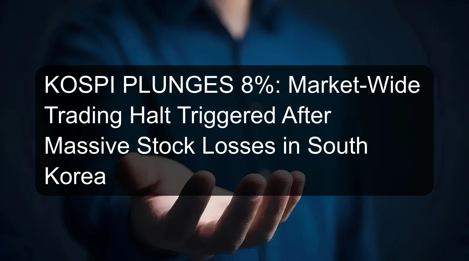 KOSPI PLUNGES 8%: Market-Wide Trading Halt Triggered After Massive Stock Losses in South Korea