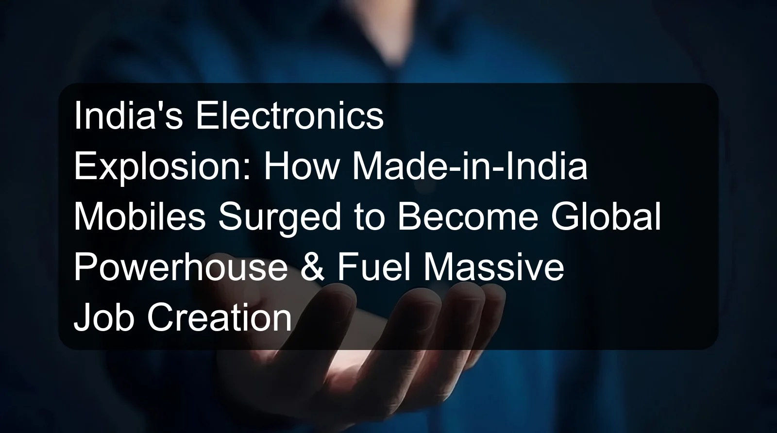 India's Electronics Explosion: How Made-in-India Mobiles Surged to Become Global Powerhouse & Fuel Massive Job Creation India's Electronics Explosion: How Made-in-India Mobiles Surged to Become Global Powerhouse & Fuel Massive Job Creation