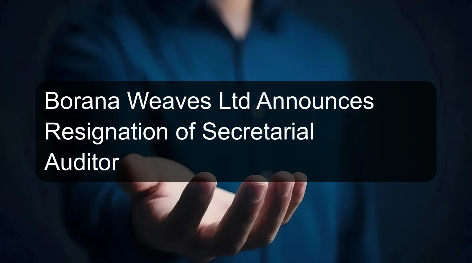 Borana Weaves Ltd Announces Resignation of Secretarial Auditor Borana Weaves Ltd Announces Resignation of Secretarial Auditor
