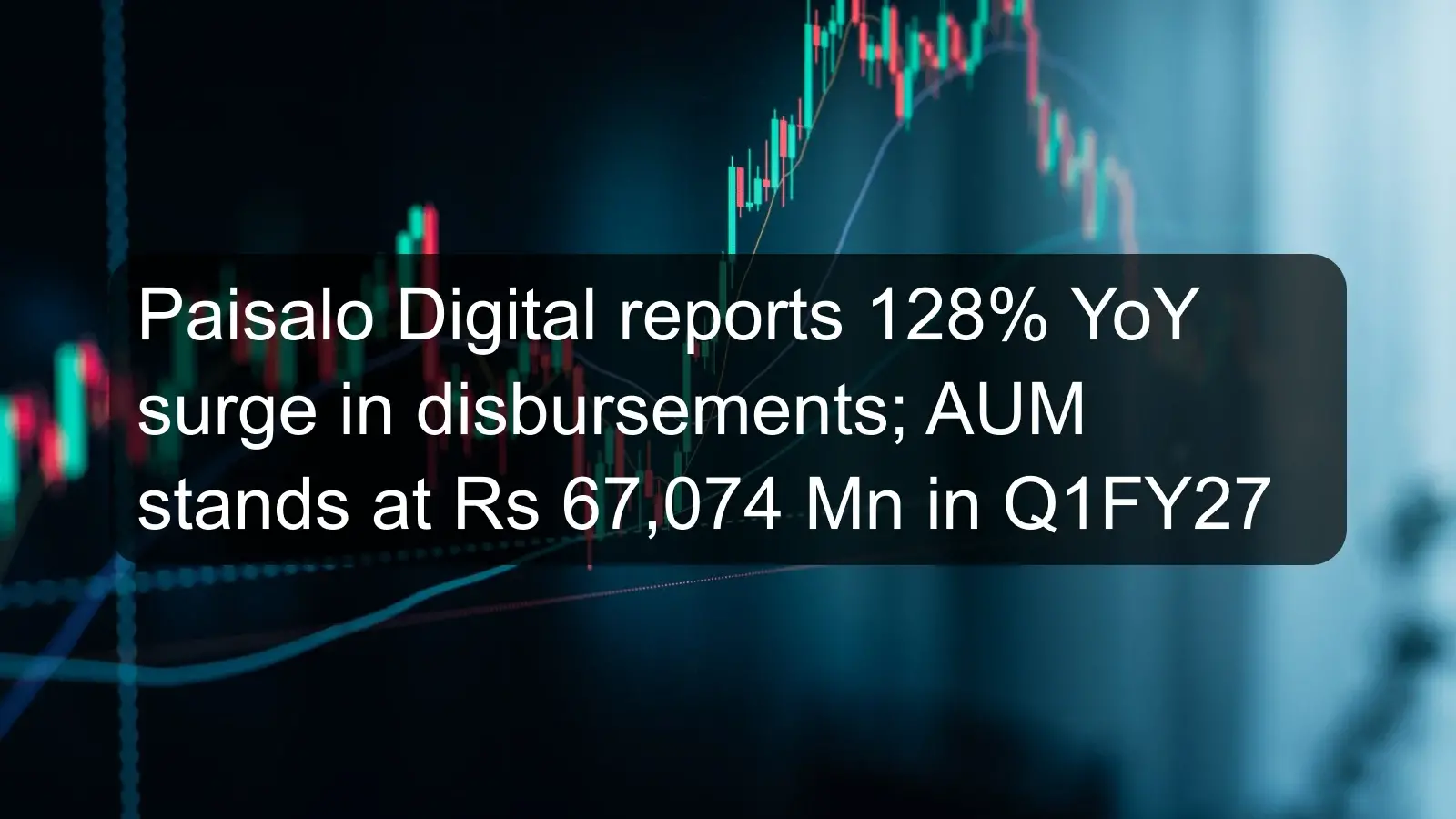 Paisalo Digital reports 128% YoY surge in disbursements; AUM stands at Rs 67,074 Mn in Q1FY27 Paisalo Digital reports 128% YoY surge in disbursements; AUM stands at Rs 67,074 Mn in Q1FY27