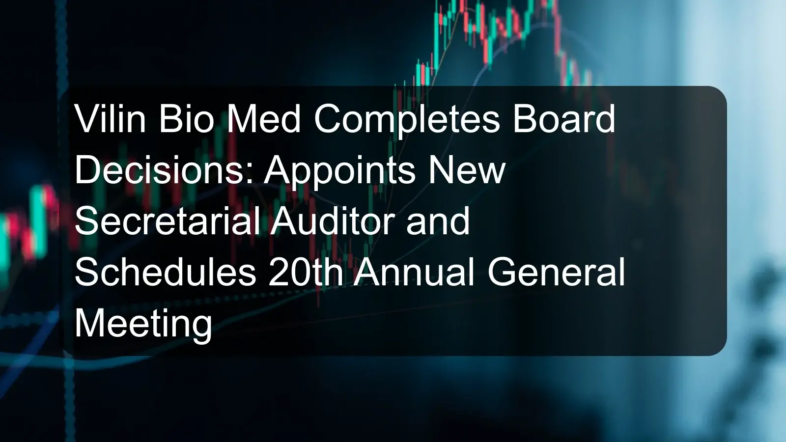 Vilin Bio Med Completes Board Decisions: Appoints New Secretarial Auditor and Schedules 20th Annual General Meeting