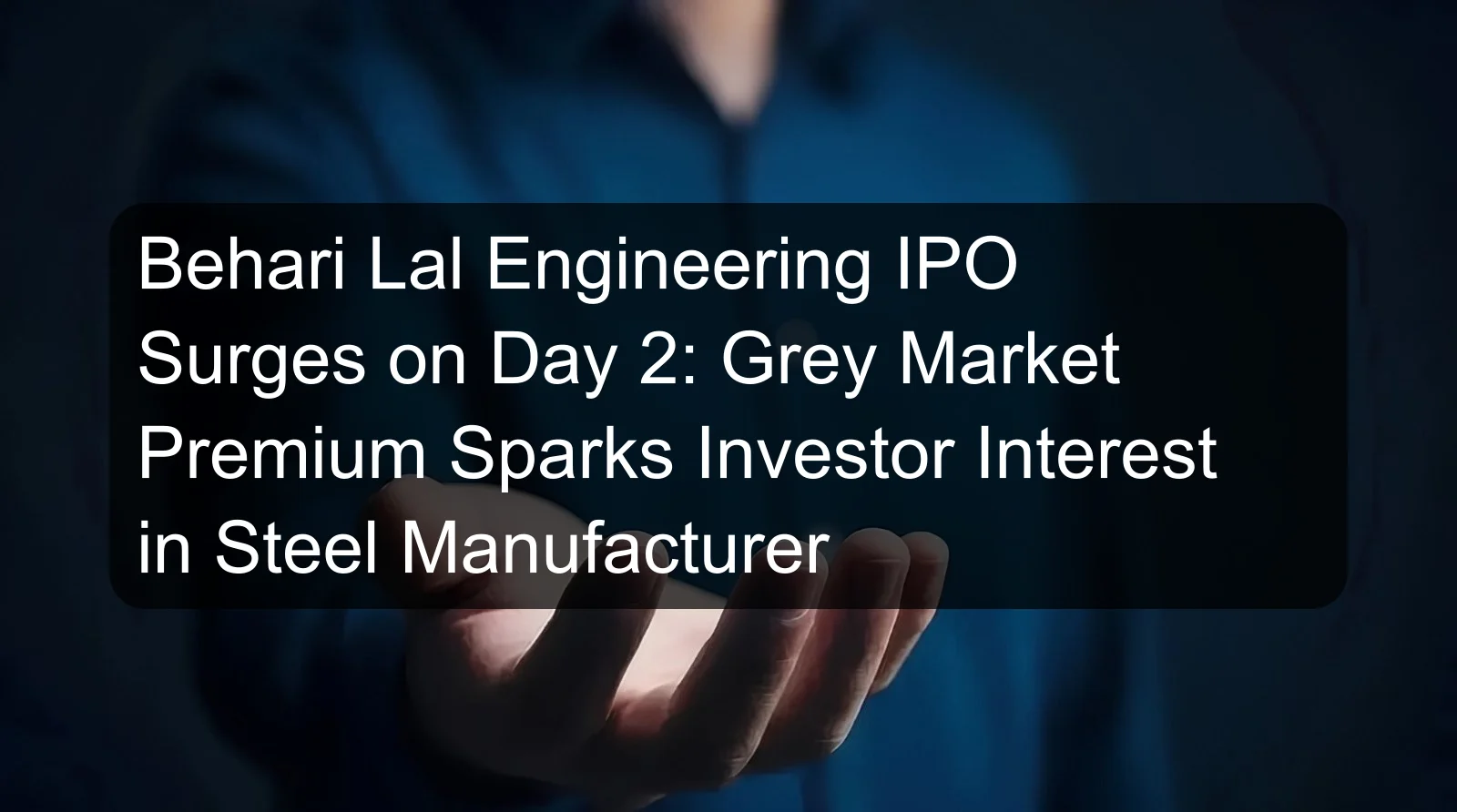 Behari Lal Engineering IPO Surges on Day 2: Grey Market Premium Sparks Investor Interest in Steel Manufacturer