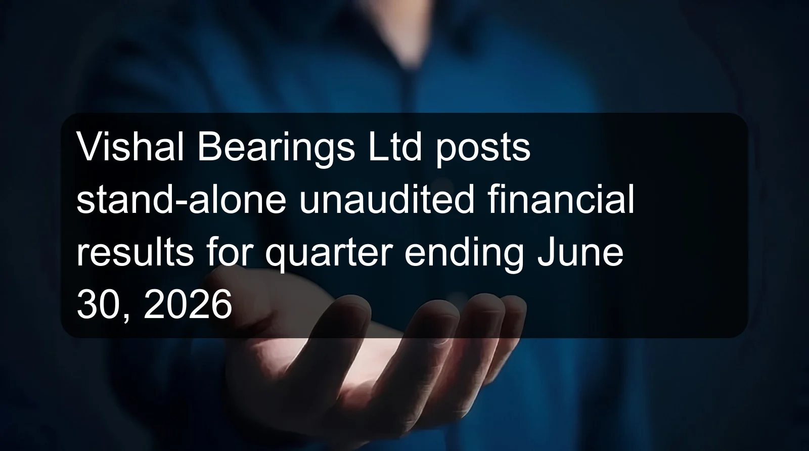 Vishal Bearings Ltd posts stand-alone unaudited financial results for quarter ending June 30, 2026