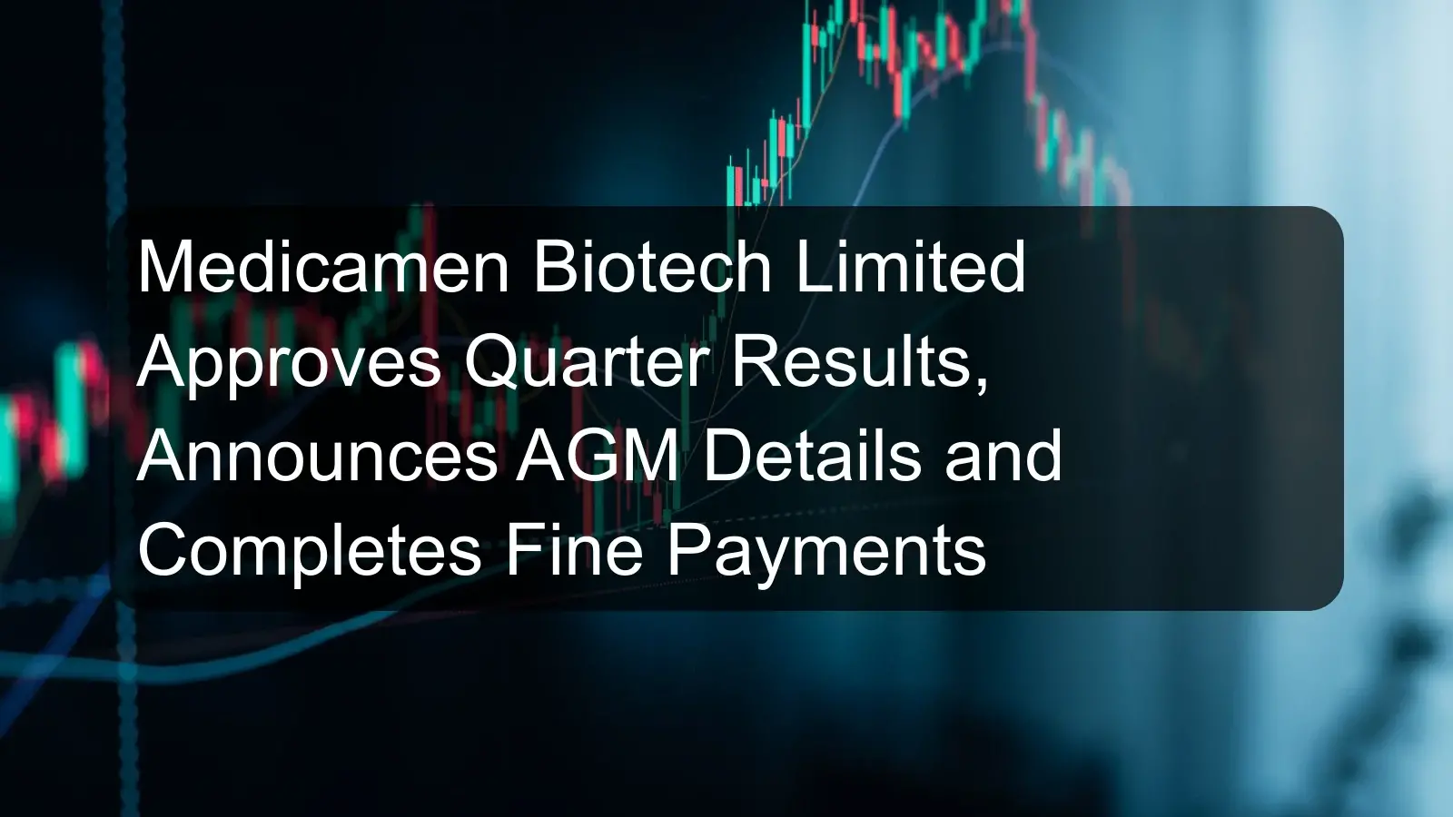 Medicamen Biotech Limited Approves Quarter Results, Announces AGM Details and Completes Fine Payments