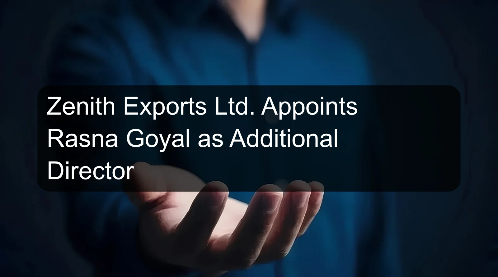 Zenith Exports Ltd. Appoints Rasna Goyal as Additional Director