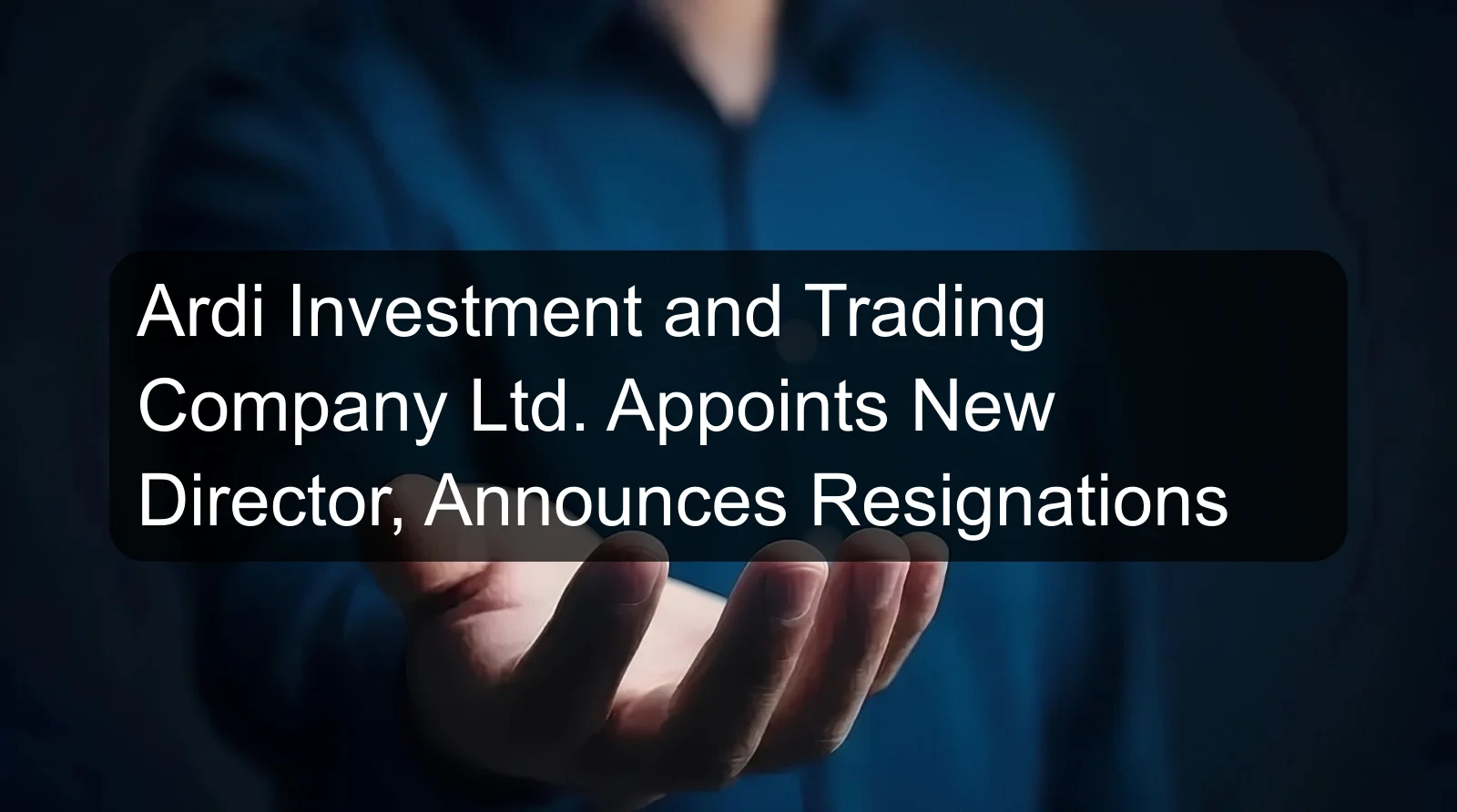 Ardi Investment and Trading Company Ltd. Appoints New Director, Announces Resignations